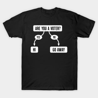 Are You A Voter? - Funny, Cute Flowchart T-Shirt
